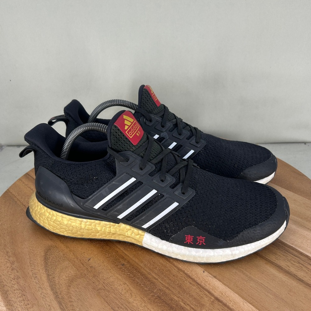 Adidas Ultraboost DNA Tokyo Black Gold Red Mens Running Shoes FY3425 Size 10.5